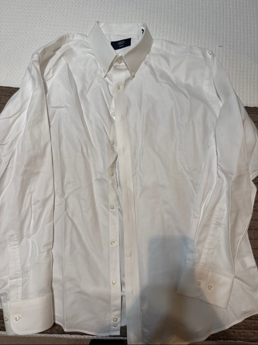 1901 White Button-Down shirt 17.5